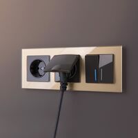 Выключатель двухклавишный с подсветкой (серо-коричневый) / WL07-SW-2G-LED