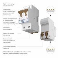 Автоматический выключатель 2P 10 A C 6 kА / W902P106