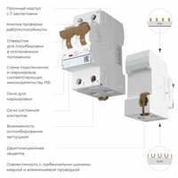 Дифференциальный автомат 1P+N 25 A 30 mА 6 kА C A / Werkel W922P256