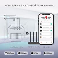 Сенсорный выключатель одноклавишный с функцией Wi-Fi (белый) / W4510601