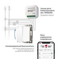 Выключатель двухклавишный с самовозвратом (белый матовый) / W1122461