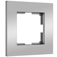 Рамка на 1 пост (серебро матовый, Slab) / W0012965