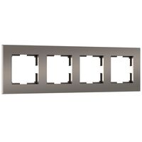 Рамка на 4 поста (бронза матовый, Slab) / W0042963