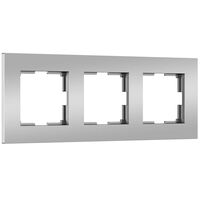 Рамка на 3 поста (серебро матовый, Slab) / W0032965