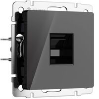 Розетка Ethernet RJ-45 (черный акрил) / W1181048