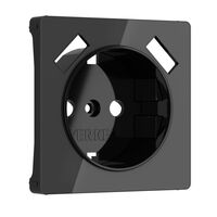 Накладка для розетки USB (черный акрил) / W1179548