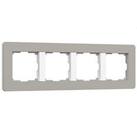 Рамка на 4 поста (дымчатый/белый, Split) / Werkel W0043067