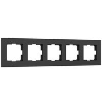 Рамка на 5 постов (черный матовый, Slab) / Werkel W0052908