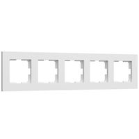 Рамка на 5 постов (белый матовый, Slab) / Werkel W0052961