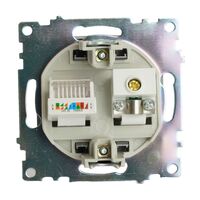 Розетка TV + RJ-45 Катрин (графит) / Stekker GLS00-7106-06