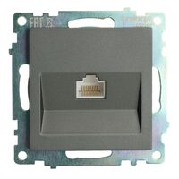 Розетка компьютерная RJ-45 Катрин (графит) / Stekker GLS00-7107-06