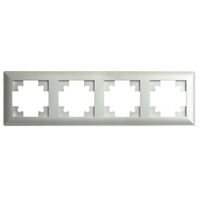 Рамка на 4 поста Катрин (серебро, Light) / Stekker PFR00-7004-03