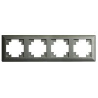 Рамка на 4 поста Катрин (графит, Light) / Stekker PFR00-7004-06