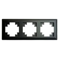 Рамка на 3 поста Катрин (черный, Light) / Stekker PFR00-7003-05