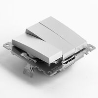 Выключатель трехклавишный Катрин (серебро) / Stekker GLS10-7108-03