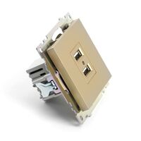 Розетка USB тип A Катрин (золото) / Stekker GLS10-7115-08