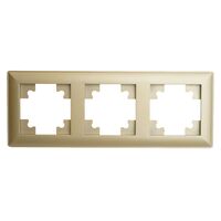 Рамка на 3 поста Катрин (золото, Light) / Stekker PFR00-7003-08