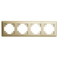 Рамка на 4 поста Катрин (золото, Light) / Stekker PFR00-7004-08