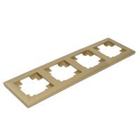 Рамка на 4 поста Катрин (золото, Light) / Stekker PFR00-7004-08