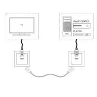 Розетка HDMI (слоновая кость) / WL03-60-11