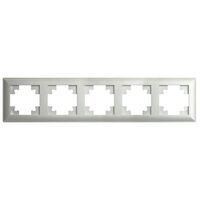 Рамка на 5 постов Катрин (серебро, Light) / Stekker PFR00-7005-03