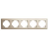 Рамка на 5 постов Катрин (шампань, Light) / Stekker PFR00-7005-02