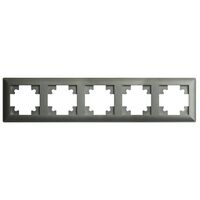 Рамка на 5 постов Катрин (графит, Light) / Stekker PFR00-7005-06