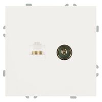 Розетка TV + RJ-45 Эмили (белый фарфор) / Stekker RST00-5106-01