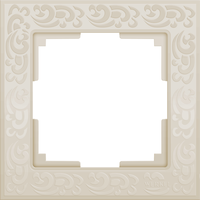 Рамка на 1 пост (слоновая кость, Flock) / WL05-Frame-01-ivory