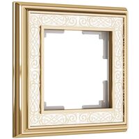 Рамка на 1 пост (золото/белый, Palacio Gracia) / W0011429