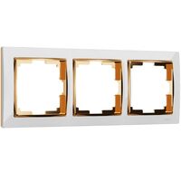 Рамка на 3 поста (белый/золото, Snabb) / W0031933