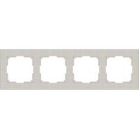 Рамка на 4 поста (слоновая кость, Flock) / WL05-Frame-04-ivory
