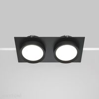 Встраиваемый светильник Hoop GX53 2x12W / Maytoni DL086-02-GX53-SQ-B