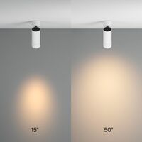 Потолочный светильник Focus Zoom 3000K 1x12W 15°-50° / Maytoni C055CL-L12W3K-Z-W