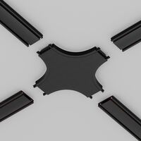 Коннектор питания X-образный Radity черный / Maytoni TRA084CX-11B