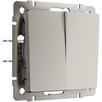 Выключатель двухклавишный проходной (дымчатый) / Werkel W1222004