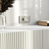 Выключатель двухклавишный проходной с подсветкой (дымчатый) / Werkel W1222104