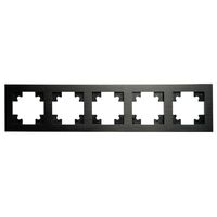 Рамка на 5 постов Катрин (черный, Strong) / Stekker MFR00-7005-05