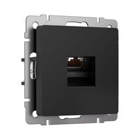 Розетка Ethernet RJ-45 cat. 6A экранированная (черный матовый) / Werkel W5120108