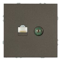 Розетка TV + RJ-45 Эмили (антрацит) / Stekker RST00-5106-09