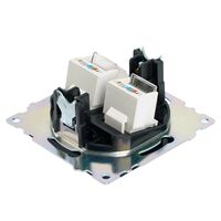 Розетка компьютерная RJ-45 двойная Катрин (черный) / Stekker GLS00-7109-05