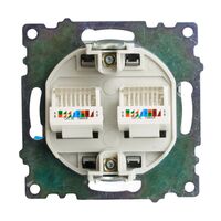 Розетка компьютерная RJ-45 двойная Катрин (графит) / Stekker GLS00-7109-06