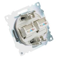 Розетка компьютерная RJ-45 двойная Катрин (графит) / Stekker GLS00-7109-06