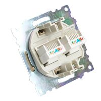 Розетка компьютерная RJ-45 двойная Катрин (золото) / Stekker GLS00-7109-08