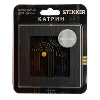 Рамка на 1 пост Катрин (черный, Strong) / Stekker MFR00-7001-05