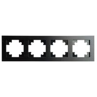 Рамка на 4 поста Катрин (черный, Strong) / Stekker MFR00-7004-05