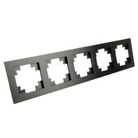 Рамка на 5 постов Катрин (черный, Strong) / Stekker MFR00-7005-05