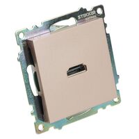 Розетка HDMI Катрин (шампань) / Stekker GLS00-7118-02