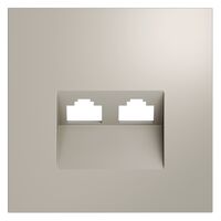 Накладка для розетки компьютерной двойной RJ45+RJ45 кат.6 S70 (кашемир) / Voltum VLS001403