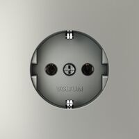 Розетка с заземлением S70 (сталь) / Voltum VLS040105